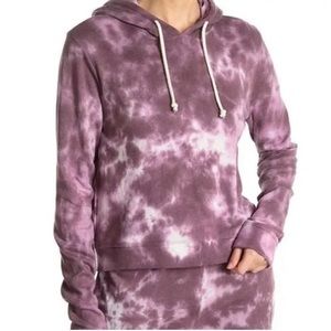 NWT‎ Threads 4 Thought purple and white tie die hoodie size small